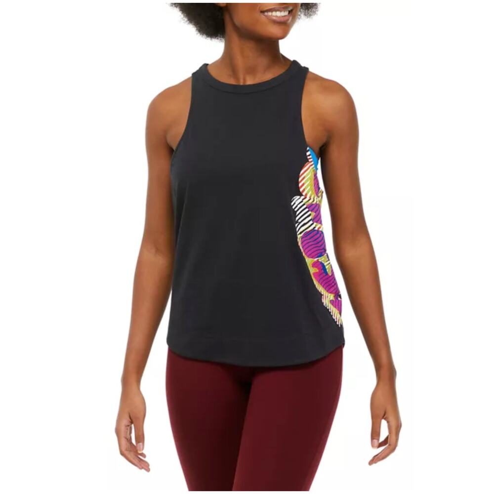 Free People Movement Inhale Tank Top Womens Small Black Combo New Cotton Shirt